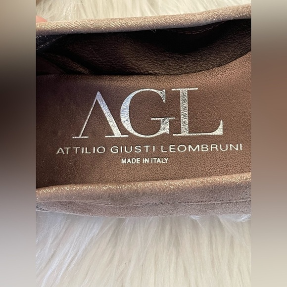 Agl Attilio Giusti Leombruni Cap Toe Chain Ballet Flats Snakeskin Size 6.5 - Picture 8 of 8